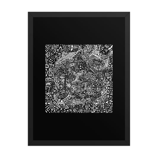 BEUX - LOST (BLACK) - FRAMED POSTER - 18″×24″